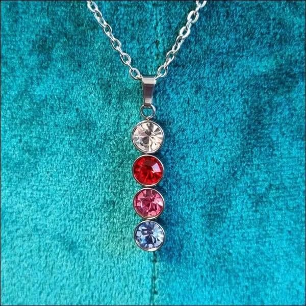 Trendy Dames Ketting met Hanger Bar - Zirkonia Steentjes - Dames