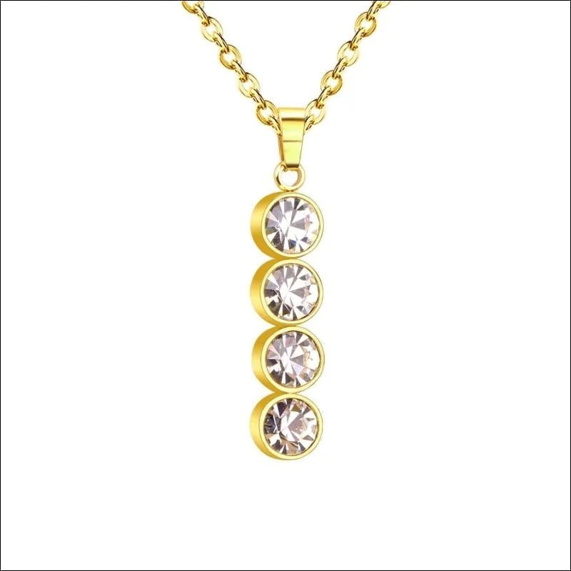 Stalen Dames Ketting met Zirkonia Steentjes - Dames