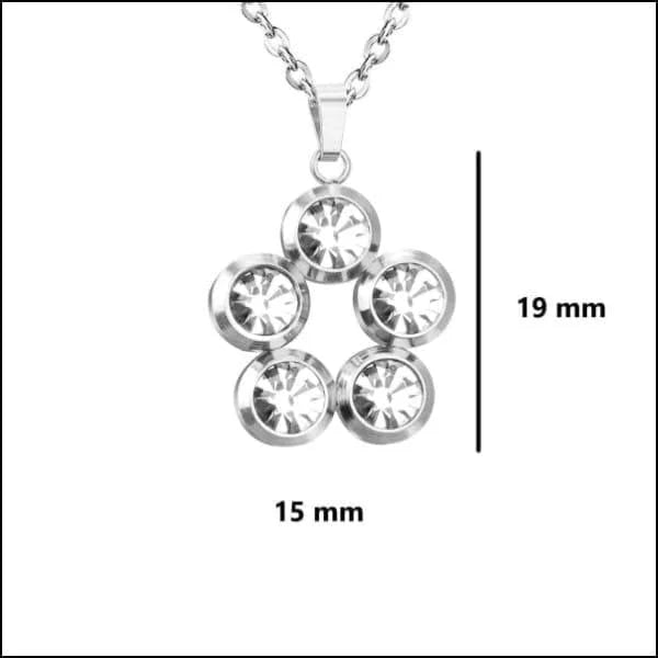 Zirkonia Halsketting - Ankerschakel - 45cm - Zilverkleur-Multi kleur - Unisex