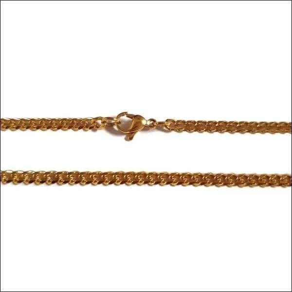Trendy Goudkleurige Gourmetketting 45cm RVS - Heren