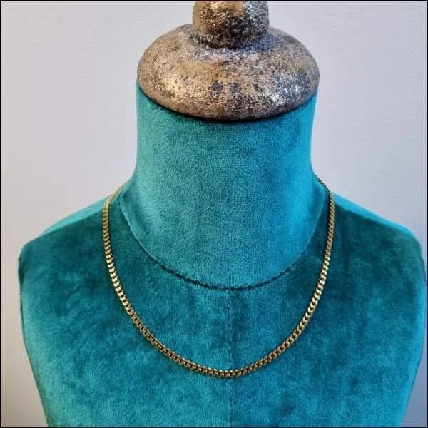 Trendy Goudkleurige Gourmetketting 45cm RVS - Heren
