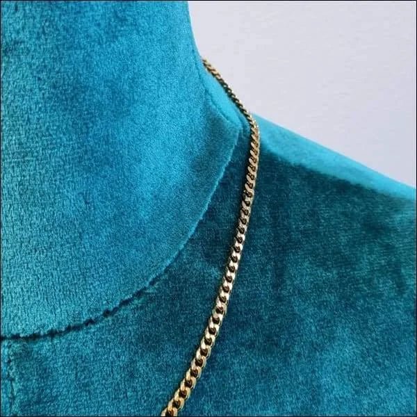 Trendy Goudkleurige Gourmetketting 45cm RVS - Heren
