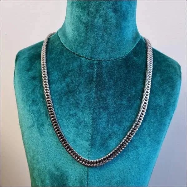 Zilveren Gourmetketting 60cm 7mm &acirc;&euro;&ldquo; Brede Stalen Schakelketting RVS - Unisex