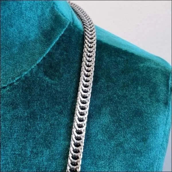 Zilveren Gourmetketting 60cm 7mm &acirc;&euro;&ldquo; Brede Stalen Schakelketting RVS - Unisex