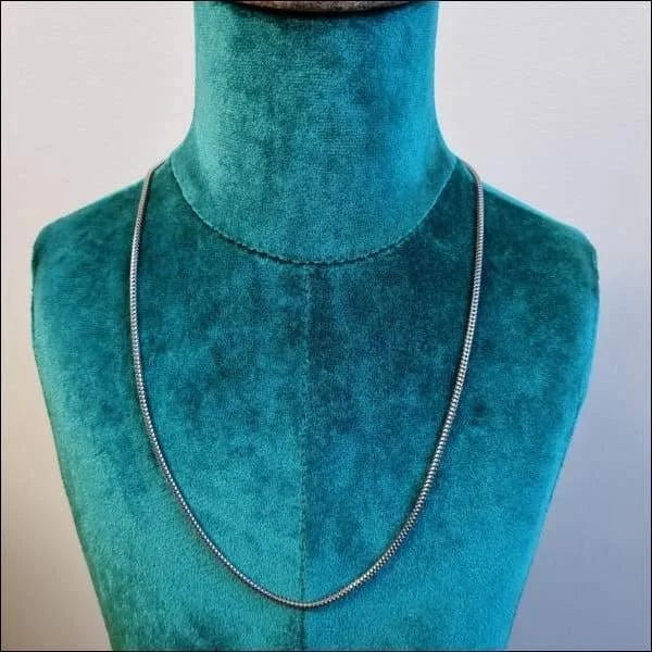 Stijlvolle Zilverkleurige Mesh Ketting RVS &acirc;&euro;&ldquo; Elegante Stalen Ketting - 60cm / 2.4