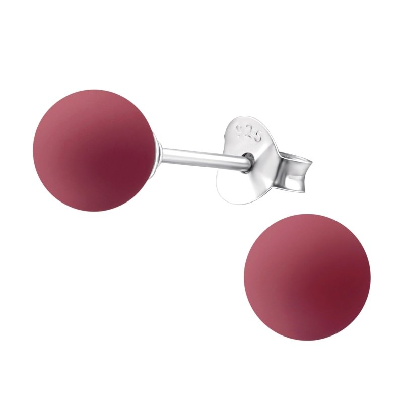 Mat Roze Parel Oorbellen - 6mm - 925 Zilver -