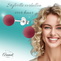Mat Roze Parel Oorbellen - 6mm - 925 Zilver -
