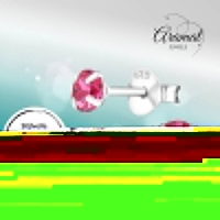 Zilveren Kinder Oorbellen - Roze Kristal 4mm -