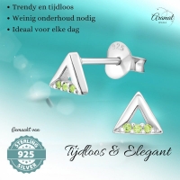 Lichtgroene Kristallen Oorbellen voor Kinderen - Unisex