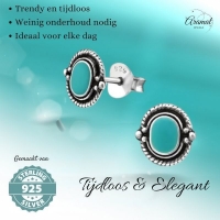 Groene Bali Oorbellen - Zilveren Oorstekers - Dames