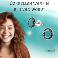 Groene Bali Oorbellen - Zilveren Oorstekers - Dames