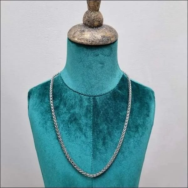Zilverkleurige Stalen Vossenstaart Ketting &acirc;&euro;&ldquo; Soepele Schakelketting RVS Dames - U