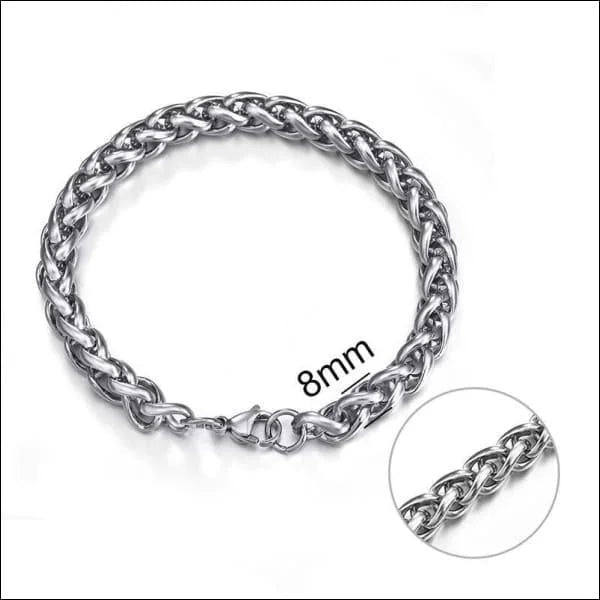 Elegante Vossenstaart Armband in Staal - Unisex