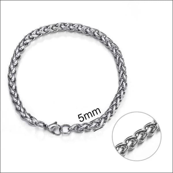 Zilverkleurige Vossenstaart Armbandje vrouw - Heren