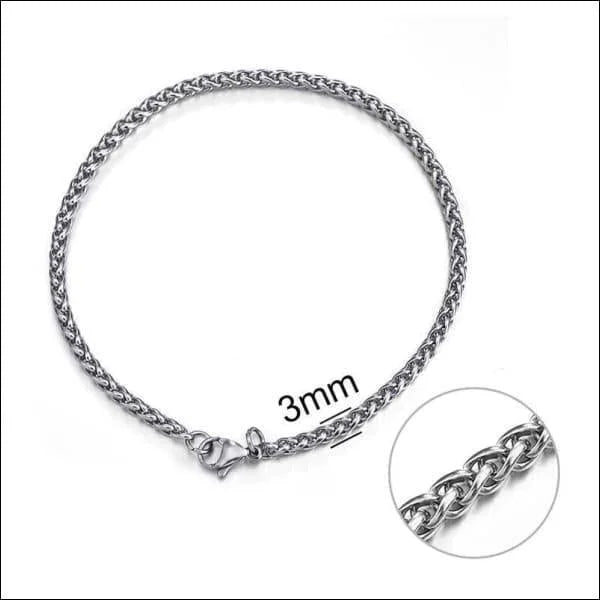 Zilverkleurige Vossenstaart Armbandje man