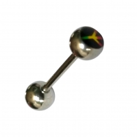 Stalen Tongpiercing Vredesteken -