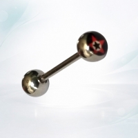 Zilveren Sterren Tongpiercing -