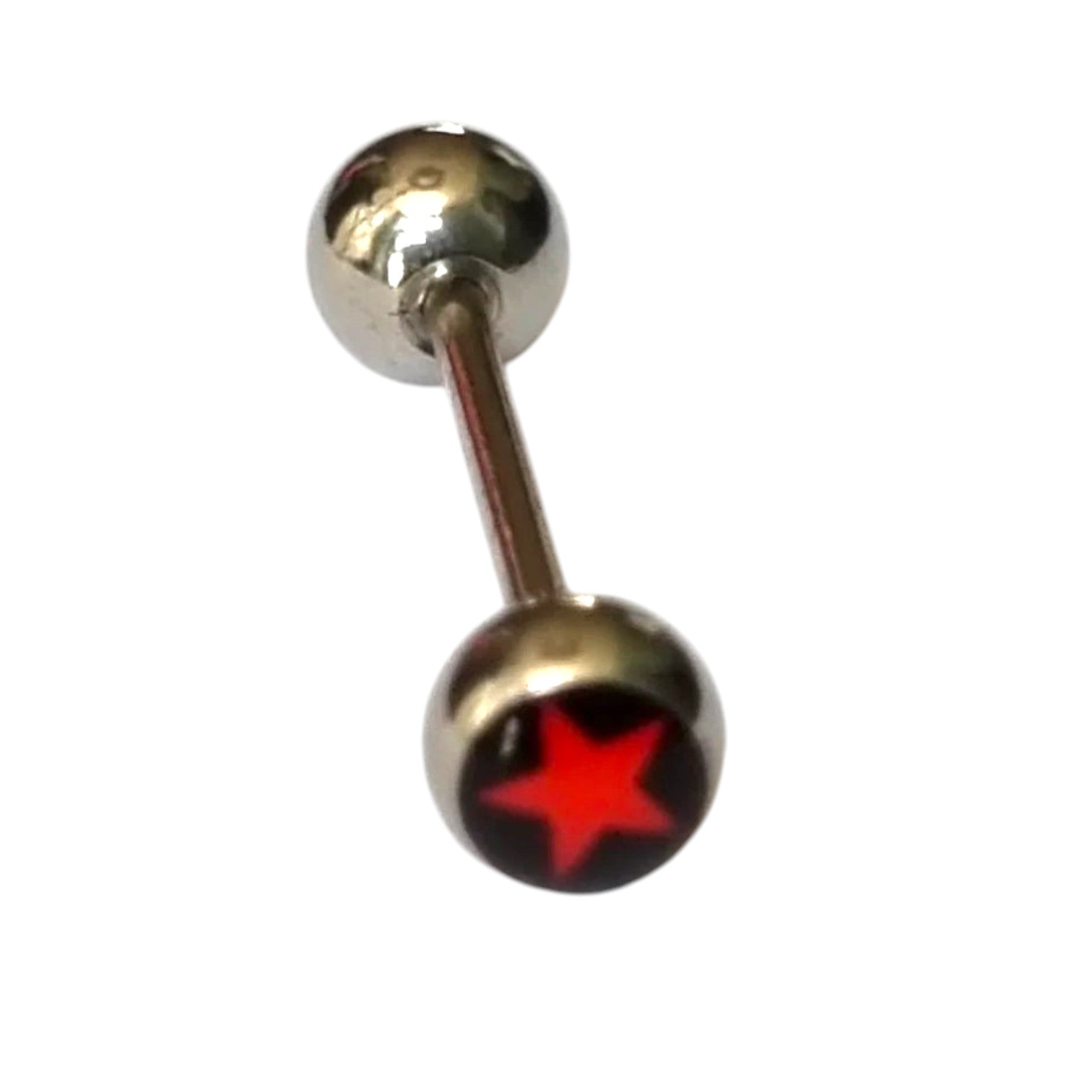 Zilveren Ster Tongpiercing -