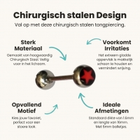 Zilveren Ster Tongpiercing -