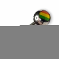 Regenboog Tongpiercing van Staal -
