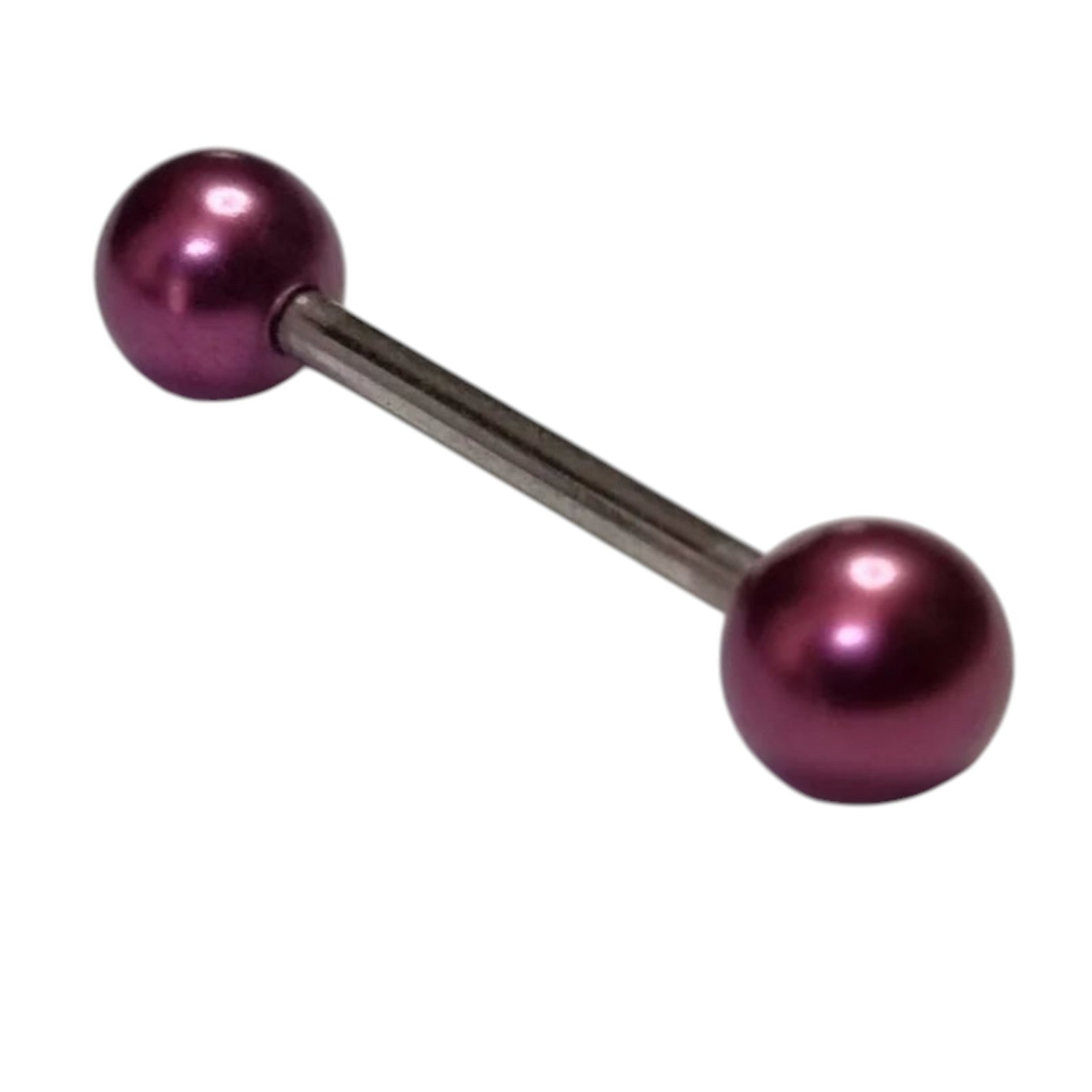 Paarse Parel Tongpiercing -