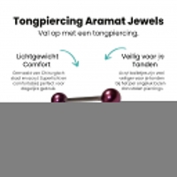 Paarse Parel Tongpiercing -