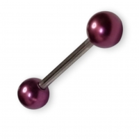 Paarse Parel Tongpiercing -