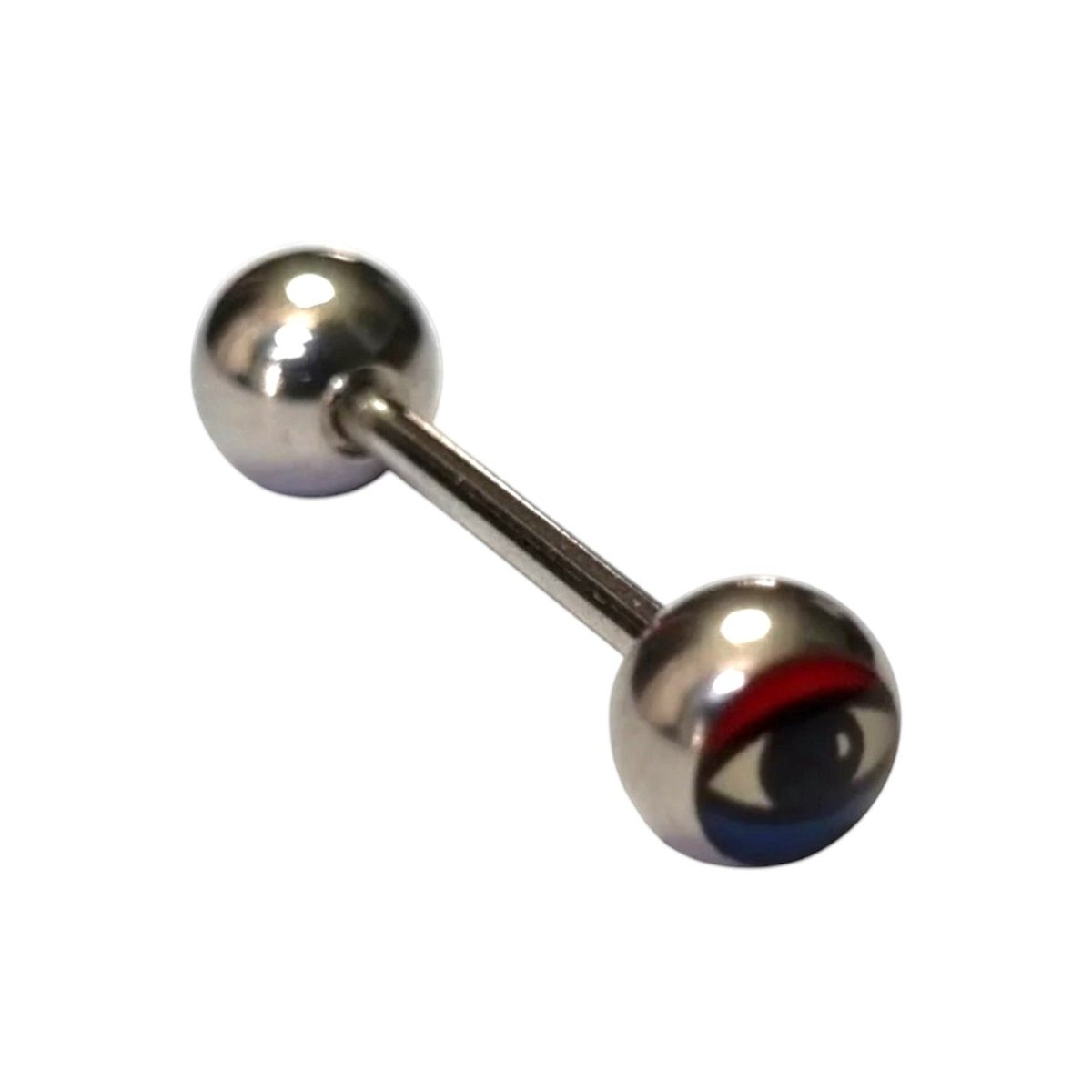 Stalen Tongpiercing met Oog Logo -