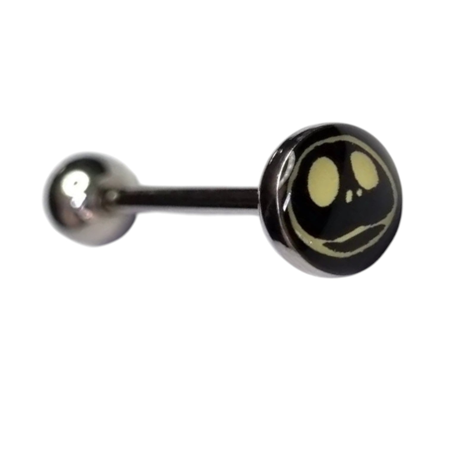 Grappige Smiley Stalen Tongpiercing - 7/5 Mm -