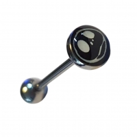 Grappige Smiley Stalen Tongpiercing - 7/5 Mm -