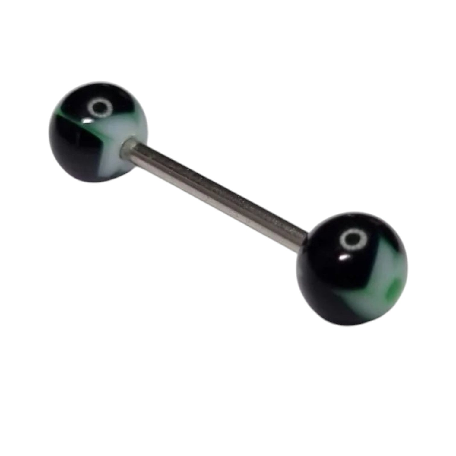 Bloem Tongpiercing staal- Zwart -