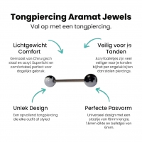 Vlamontwerp Tongpiercing Acryl -