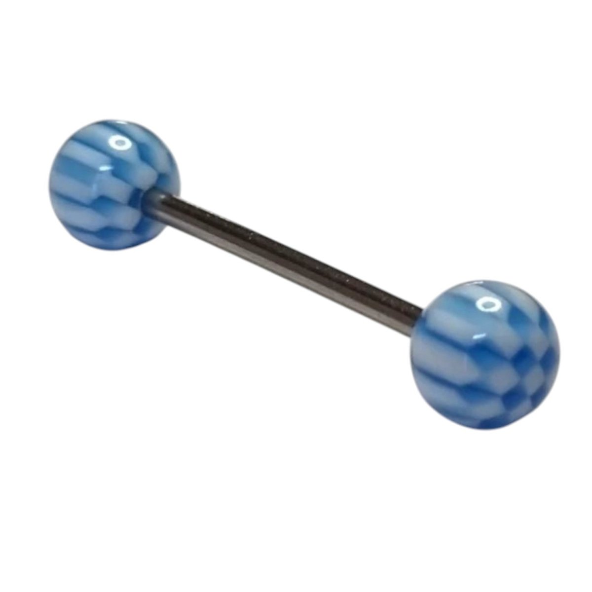 Lichtblauwe Acryl Tongpiercing -