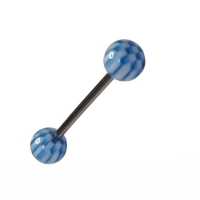 Lichtblauwe Acryl Tongpiercing -