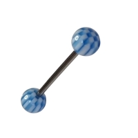 Lichtblauwe Acryl Tongpiercing -