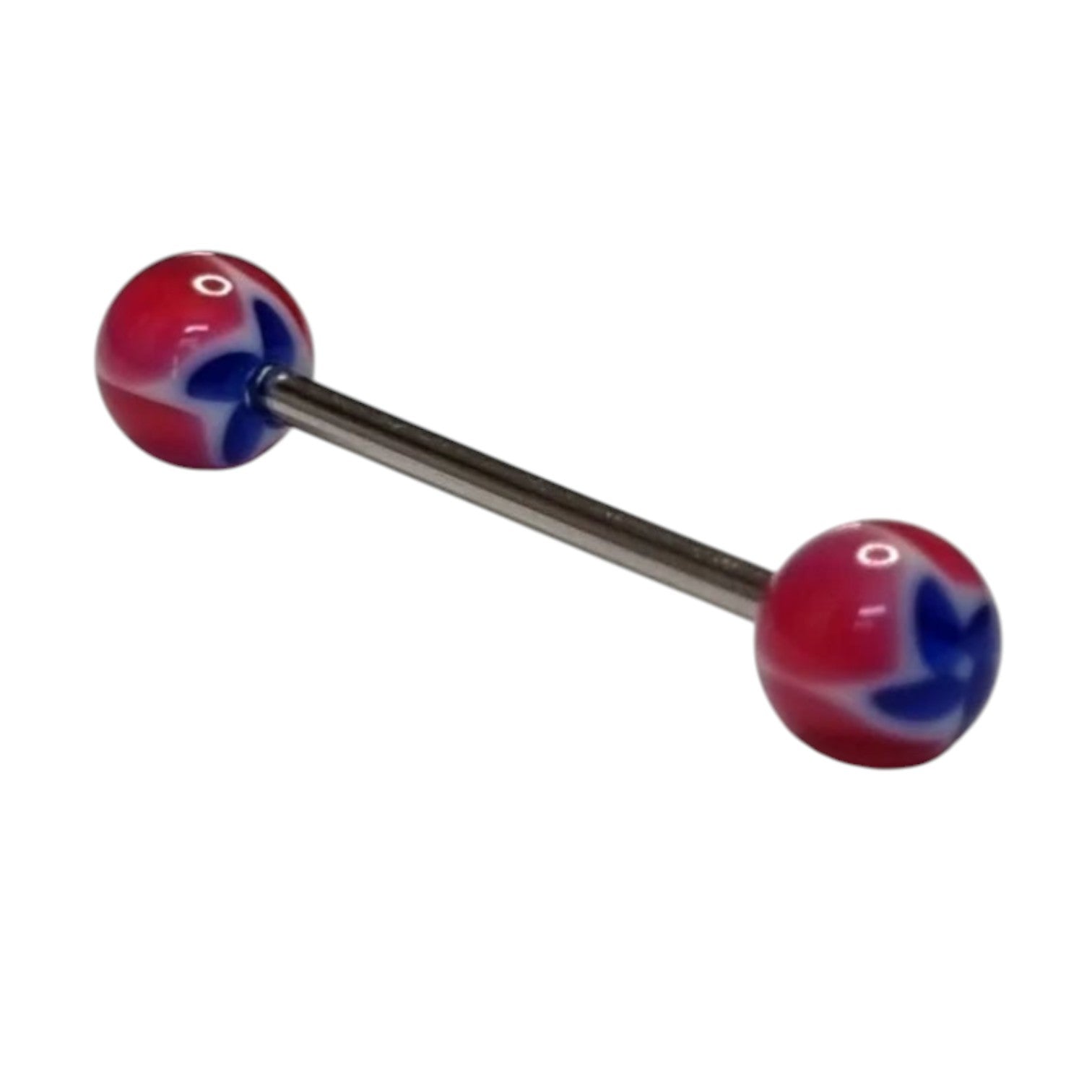 Kleurrijke Bloem Tongpiercing Acryl -