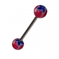 Kleurrijke Bloem Tongpiercing Acryl -