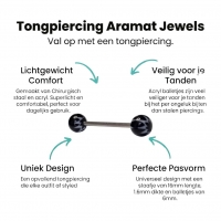 Stijlvolle Acryl Wietblad Tongpiercing -