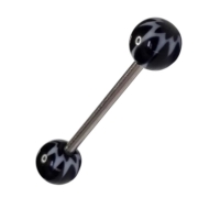 Stijlvolle Acryl Wietblad Tongpiercing -