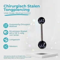 Stijlvolle Acryl Wietblad Tongpiercing -