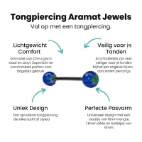 Kleurrijke Acryl Weedblad Tongpiercing -