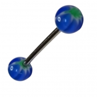 Kleurrijke Acryl Weedblad Tongpiercing -