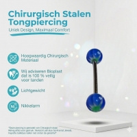 Kleurrijke Acryl Weedblad Tongpiercing -