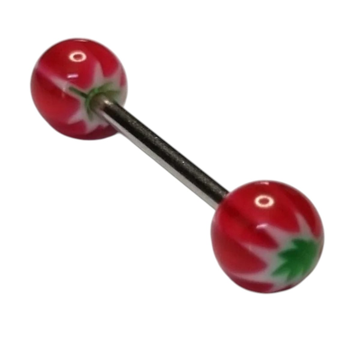 Kleurrijke Acryl Wietblad Tongpiercing -