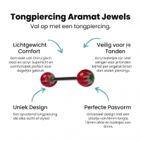 Kleurrijke Acryl Wietblad Tongpiercing -