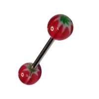 Kleurrijke Acryl Wietblad Tongpiercing -