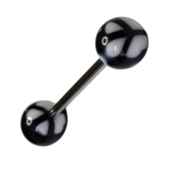 Vredessymbool Tongpiercing - Stalen Acryl -
