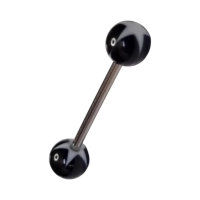 Stijlvolle Tongpiercing Acryl Ster - Zwarte en Witte Sterren -