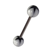 Stijlvolle Tongpiercing Acryl Ster - Zwart Wit -