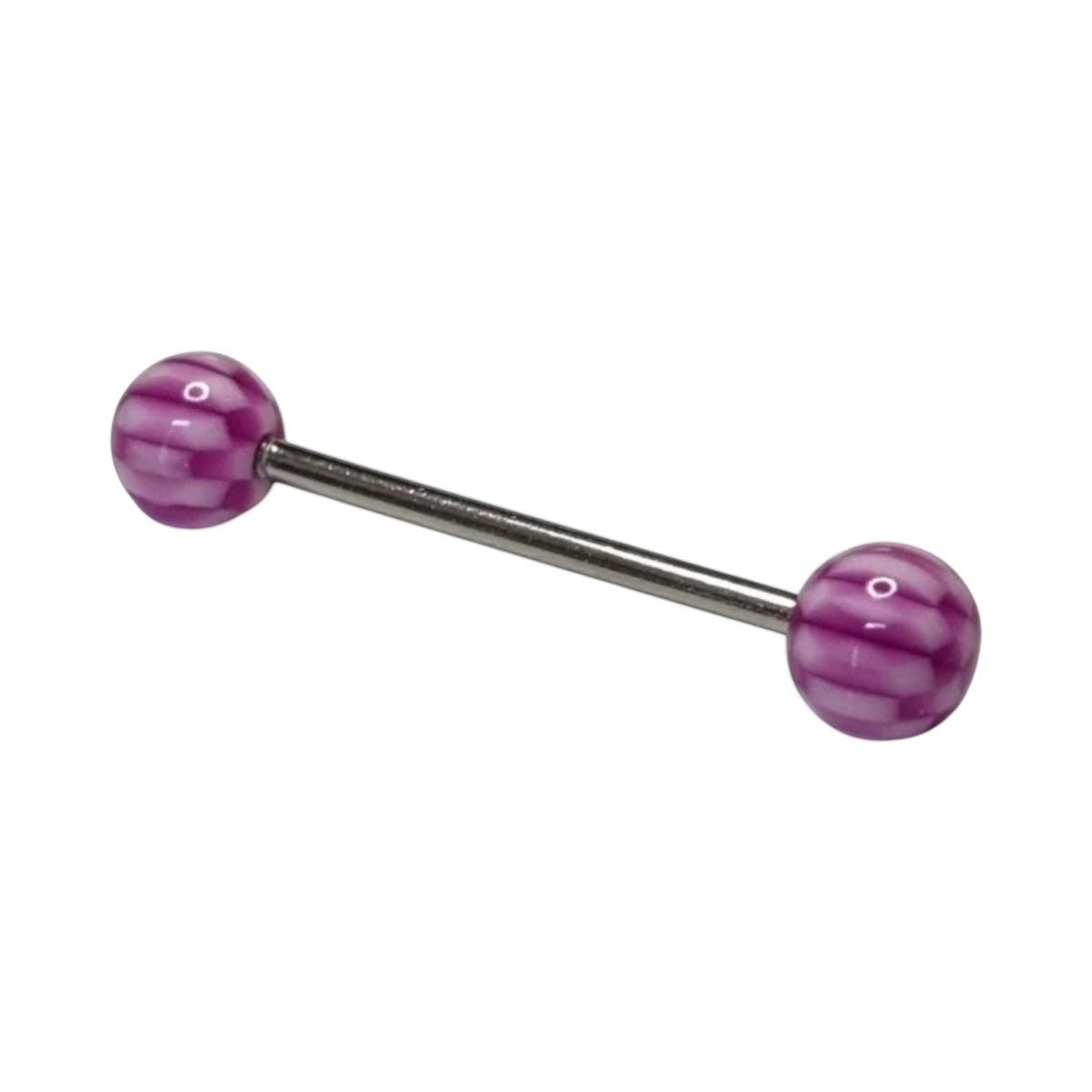 Elegante Paarse Acryl Tongpiercing -
